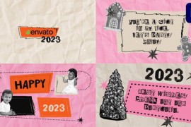 New Year And Christmas Torn Paper Slideshow for Premiere Pro 42344393