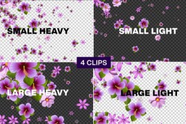 Flowers Falling Pack Seamless Loop Alpha 46137781