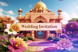 Indian 3D Character Design Wedding Invitation Slideshow 49921012