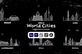World Cities Animated Stickers 50571569