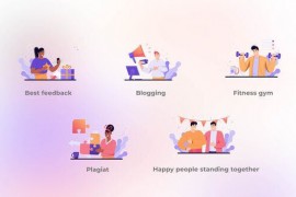 Happy People Standing Together - Gradient Concept 43087170