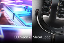 Neon And Metal Logo Intro 42005681