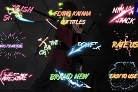 Flying Katana Cut Titles for After Effects 45630508