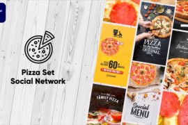 Pizza Set - Social Network | Premiere Pro MOGRT 42947871