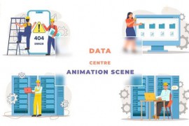 Data Store Center Animation Scene 43660576