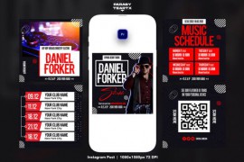 DJ tours party Instagram Post MOGRT 43897411
