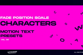 Characters Motion Text: Fade Position Scale Vol. 03 45757084