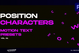 Characters Motion Text:Position Vol. 01 for Premiere Pro 45890356