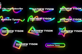 Glowing Lines Lower Thirds 46488866