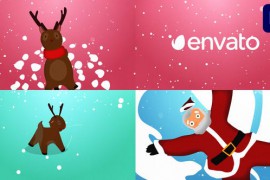Christmas Santa and Deers Logo Pack for Premiere Pro 41972867