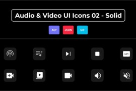 Audio & Video UI Icons 02 - Solid 44627623