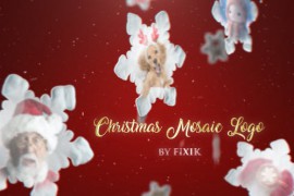 Christmas Mosaic Logo | After Effects 49803946