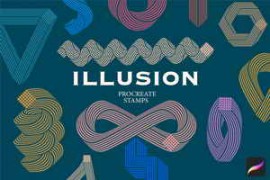 CreativeMarket – “Illusion” Procreate stamps 5748239