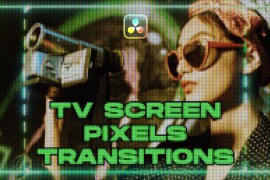 TV Screen Pixels Transitions | DaVinci Resolve 47140630