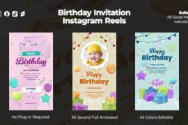 Birthday Invitation Instagram Reels 47366291