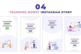 Eye Catching Online Money Transfer Flat Vector Instagram Story 47451931