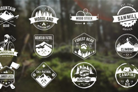 Mountains, Camping, Carpentry Badges 18416760