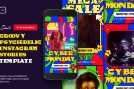 Groovy Psychedelic Style Instagram Stories 41766160