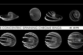 Concentric Spinning Chrome Rings - 8 Loops 42303807