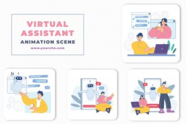 Virtual Assistant Character Animation Scene 46417276