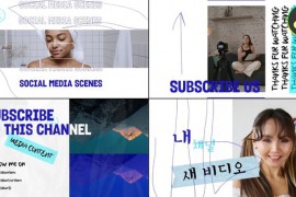 Modern Social Media Endscreens for DaVinci Resolve 52724717