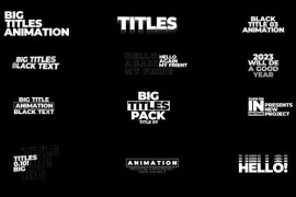 Big Titles | After Effects 45216249