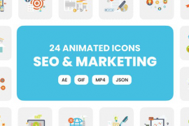 Animated SEO & Marketing Icons 39877652