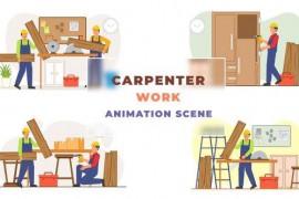 Carpenter Work Animation Scene 43043773