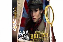 Epic Stock Media AAA Game Character British Female Detective WAV-FANTASTiC
