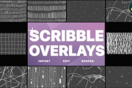 Abstract Scribble Overlays | DaVinci Resolve 48012274