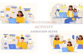 Multitasking Explainer Animation Scene 43419296