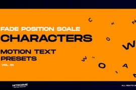 Characters Motion Text: Fade Position Scale Vol. 01 45757068