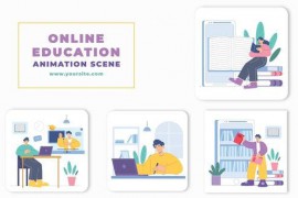 Online Education Premiere Pro Animation Scene 46460114