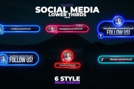 Neon Social Media Lower Thirds 46568000