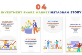 Creative Share Market Investment Flat Character Instagram Story 47450624