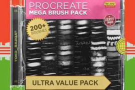 PROCREATE – Mega Brush Pack – 200+ brushes for painting in Procreate