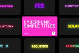 Cyberpunk Simple Title 01 for Premiere Pro 45067667