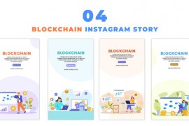 Blockchain Technology Flat Avtar Instagram Story 48623595