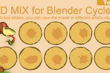 Free Download:2D Mix for Blender Cycles for Blender