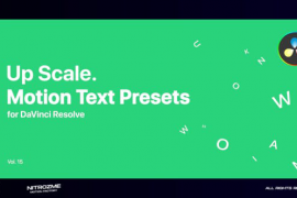 Up Scale Motion Text Presets Vol. 15 for DaVinci Resolve 47490926