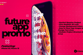 Future App Promo - 3d Mobile Mockup - App Demo Video - Davinci Resolve 45504438