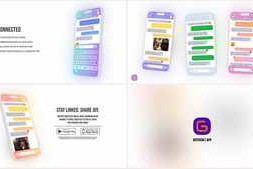 Free Download:Smartphone App Promo Mockup - Modern Glass Morphism Style - Ae Template 52229596