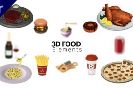 3D Food Elements 51514468