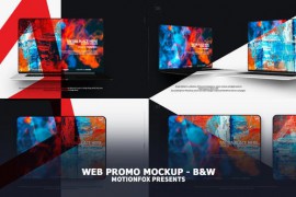 Website Presentation Devices Mockup - Black & White 25775437