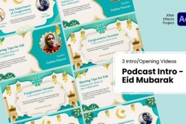 Intro/Opening - Podcast Intro Eid Mubarak After Effects Template 51234356