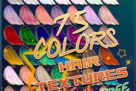 Free Download:Eyes & Hair Textures (75 Colors)