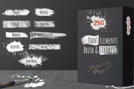 250 Paint Matte Elements, Brush & Strokes 27309250