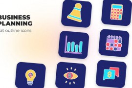 Business Planning - Flat Outline Icons 45843361