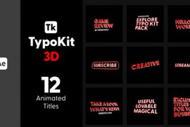 Typo Kit 3D Titles for After Effects 44506534
