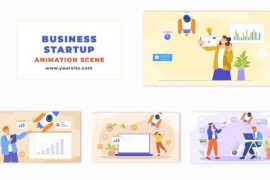 New Business Startup Flat Character Animation Scene 48802320